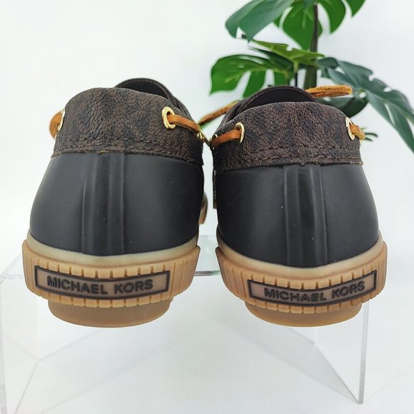 Michael Kors Women's Brown Rubber Boot Size 10 - Picture 3 of 8